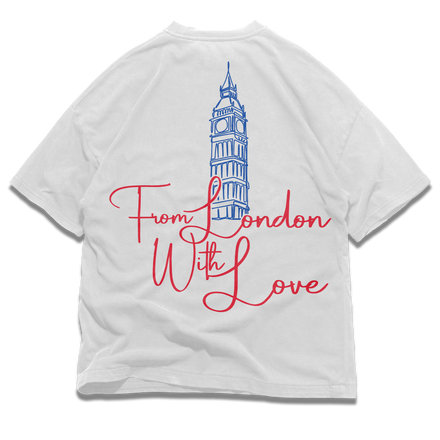 From London With Love White Tee (Oversized)
